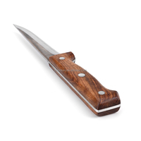 Couteau de chasse d'extérieur de bonne qualité, écologique, en acier inoxydable, avec manche en bois vintage, pour trancher et fileter la viande crue, 6/7/8 pouces