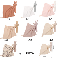 Couverture de sécurité en coton doux et moelleux pour bébé, motif lapin, en crochet, en mousseline, pour le soin du bébé, produits cadeaux en gros