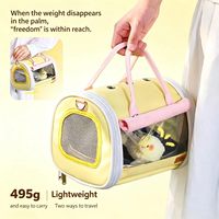 Tas Pembawa Burung Portabel Jaring Bernapas dengan Tempat Makan dan Tempat Bertengger, Dapat Dilipat, Tahan Air untuk Cockatiel, Budgie, Conure, Parrot