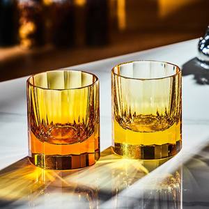 Verre à <span class=keywords><strong>whisky</strong></span> en cristal K9 sans plomb, base épaisse sculptée à la main, 180 ml, réutilisable, moderne, luxueux, coupe verticale 3D - Product Image 3