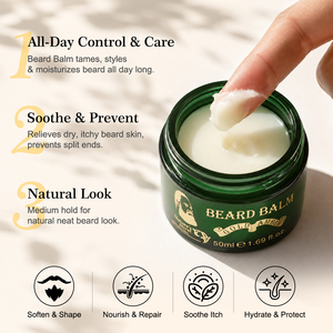 Bálsamo para Barba de Jojoba para Hombre, con Logotipo Personalizado, Sin Parabenos, Totalmente Natural, Suaviza, da Forma y Humecta la Barba - Product Image 2