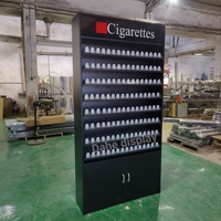 Fabrication d'Armoire à Cigarettes : Conception Gratuite, Meuble de Présentation Moderne en Métal sur Pied pour Magasin de Tabac avec Éclairage LED