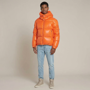 High Quality Men <b>Canvas</b> Puffer Jacket Custom Front Logo Breathable Quick Dry Wholesale Price - Product Image 1