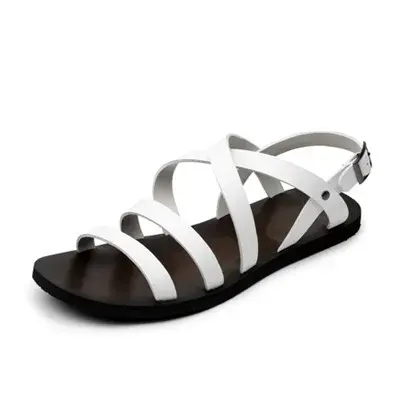 Zapatos Biyate Sandalias de cuero de verano para niñas Sandalias hermosas para niñas Diseño de Sandalias planas