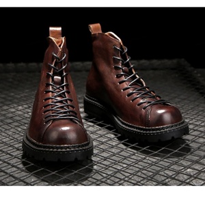 British Style Design Men's Casual Heightening <b>Leather</b> <b>Boots</b> Retro Winter Men's Padded <b>Work</b> <b>Boots</b> Trendy Genuine <b>Leather</b> Shoes - Product Image 6
