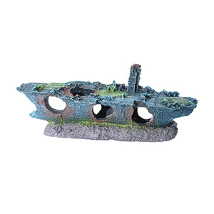 Yinuo Resina Navio Afundado Aquarium <span class=keywords><strong>Decor</strong></span> <span class=keywords><strong>Pirate</strong></span> <span class=keywords><strong>Ship</strong></span> Wreck Ornamentos para Fish Tank Underwater Shelter Simulado para Paisagismo - Product Image 5