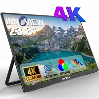 Moniteur portable 4K de 23,8 pouces avec haut-parleurs intégrés 3840X2160 60Hz pour la visualisation à domicile et les loisirs