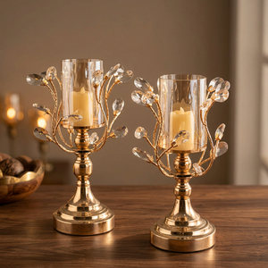 Brillan en estilo Hermosos candelabros con votivos de vidrio Crea un ambiente cálido con candelabros votivos de vidrio - Product Image 5