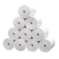 Rouleaux de papier thermique pour cartes de crédit, papier spécial enduit de PVC, simple face, matériaux recyclés, couleur blanche, 57*50mm, 99% de luminosité