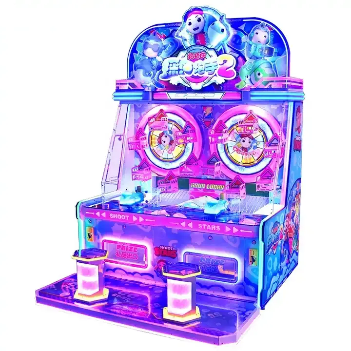 Pabrik JiaXin OEM pistol Arcade anak-anak air kredit Game yang dioperasikan koin anak-anak mesin tembak Game Online naga emas