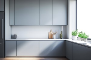 Meubles de <span class=keywords><strong>cuisine</strong></span> modernes haut de gamme, avec une finition laquée couleur unie, offrant une grande capacité et un stockage abondant. - Product Image 2