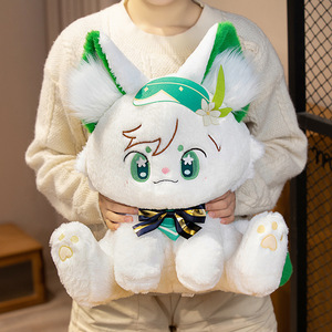Peluche de Anime de 30-50CM, peluche suave, <span class=keywords><strong>Genshin</strong></span> Venti, oreja de gato, muñeco de peluche, regalo de Anime - Product Image 2