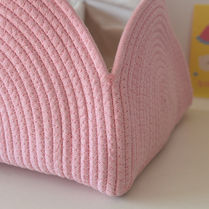 <span class=keywords><strong>Panier</strong></span> à couches en corde de coton pour bébé, grand <span class=keywords><strong>panier</strong></span> de rangement, prix de gros, sac en corde de coton, sac à couches - Product Image 5