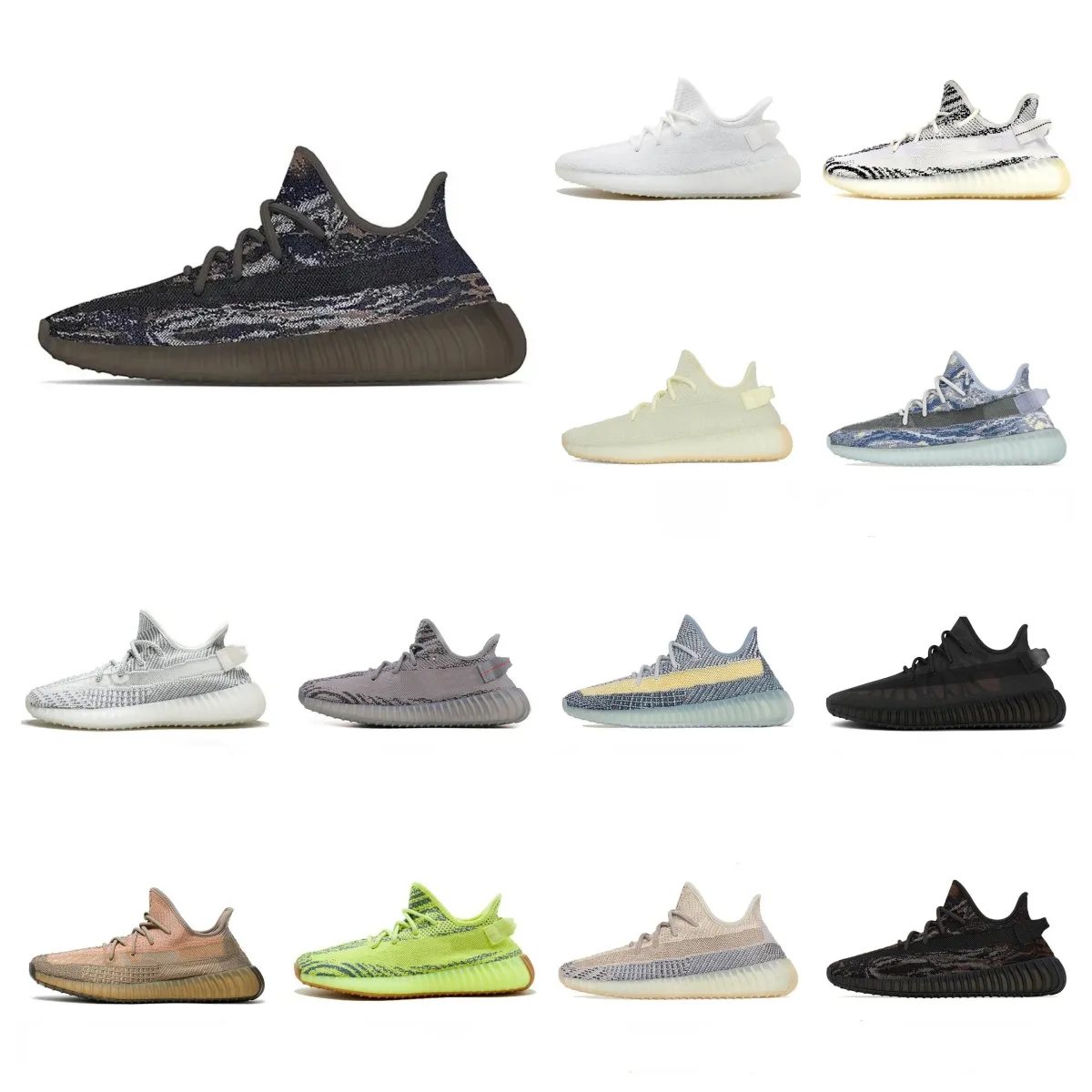 ランニングデザイナーシューズブルーオーツyeeziness yeeziness Zebra Beluga Natural Cinder Carbon Yecheil Onyx Chaussures Trainer 36-47 dq