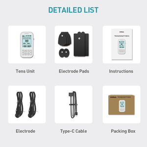 Terapia 3 en 1 EMS Dispositivo de masaje de espalda para aliviar el dolor corporal 60 modos 2 canales Tipo C Máquina recargable Tens Producto de masaje - Product Image 6