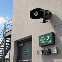 Sirène d'alarme haute décibels 380 VCA avec haut-parleur ABS et ailettes de refroidissement pour usage d'urgence en usine et en cas d'incendie