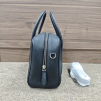 [OEM/ODM] Sac Boston en cuir véritable, sac à main classique unisexe avec fermeture éclair, double poignée, sangle amovible, poignée supérieure