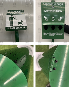Nhôm chống gỉ thép con chó chất thải trạm xử lý hệ thống công viên Pet poop trạm ngoài trời Pet Dog chất thải bin chó bằng chứng Thùng rác có thể - Product Image 6