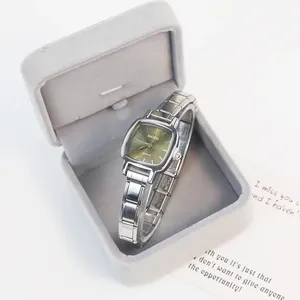 Hapiship 2025 Mới Thời Trang Phụ Nữ Người Đàn Ông Màu Đen Trắng Thép Không Gỉ Đồng Hồ Vòng Đeo Tay Cho Bên Sinh Viên Món Quà Người Bạn <span class=keywords><strong>G032</strong></span> - Product Image 3