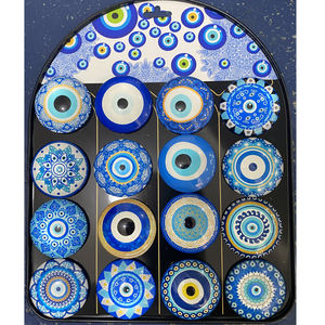 Aimant de réfrigérateur en verre Souvenir personnalisé, yeux de <span class=keywords><strong>diable</strong></span> de dinde - Product Image 1