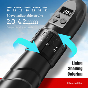 Máquina de Tatuar Inalámbrica XNET F2, Kit Completo, Carrera Ajustable, Motor Personalizado, Pluma de Maquillaje, 20 Cartuchos para Arte de Tatuaje - Product Image 3