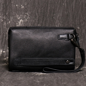 Wholesale New Top Layer Cowhide Clutch <b>Bag</b>, Genuine Leather Large Capacity Long Phone <b>Coin</b> Purse for Men Women - Product Image 4