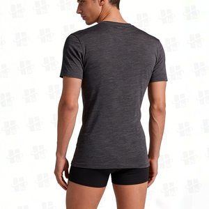 ผู้ผลิตเสื้อยืดขนแกะเมอริโนแบบสั่งทำพิเศษ ดีไซน์ใหม่ ทรงพื้นฐาน ใส่สบาย หรูหรา สำหรับผู้ชาย ออกกำลังกายและกิจกรรมกลางแจ้ง - Product Image 3