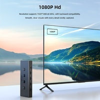 Commutateur KVM 4 ports 1920*1080 60Hz USB 2.0 200Mhz, adaptateur de partage vidéo VGA, commutateur manuel 4 entrées 1 sortie pour ordinateur