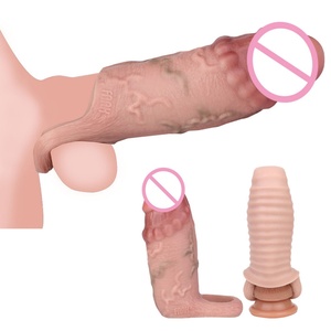 ปลอกอวัยวะเพศชายแบบสมจริง FAAK ขายส่งปลอกขยายขนาดอวัยวะเพศชายแบบใหม่ ของเล่นทางเพศแบบเร้าอารมณ์ ปลอกหุ้มอวัยวะเพศชายแบบกำหนดเองสำหรับผู้ชาย - Product Image 1