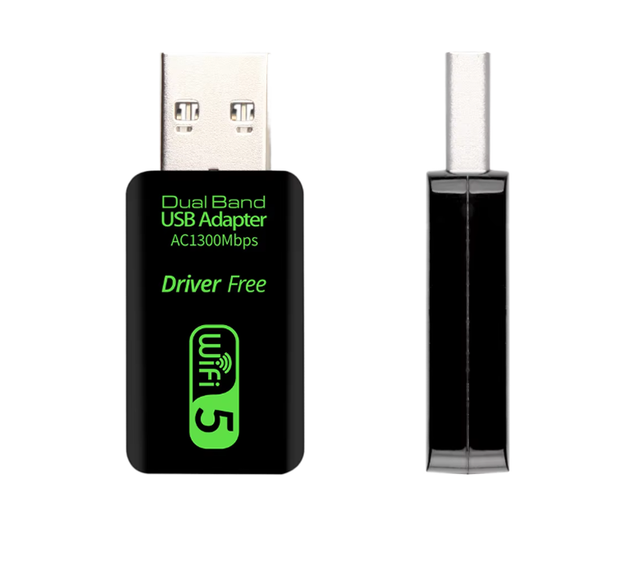 WIFI 5 Free Driver AC1300 USB3.0 1300Mbps Dual Band 802.11ac External WiFi Adapter for Desktop in Stock
