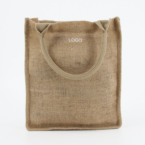 재사용 가능한 황마 핸드백 토트 백 수제 직조 어깨 황마 짠 대형 비치 백 삼베 선물 사용자 정의 린넨 황마 가방 - Product Image 5