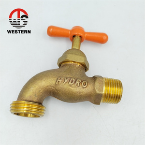 1/2 "3/4" BSP NPT filetage <span class=keywords><strong>150</strong></span> 200 Wog laiton Type d'arrêt tuyau à ouverture lente bavoir Bibcock robinet d'eau robinet - Product Image 6