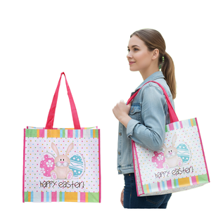 Bolsa de Compras Plegable Reutilizable de PP Tejido con Logotipo Personalizado Impreso para Tiendas de Abarrotes, Supermercados y Negocios Minoristas - Product Image 1
