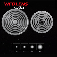 Lentilles optiques LED D226MM 60/90 degrés de haute qualité en PC transparent, 90 % de transmission pour éclairage industriel (RoHS/REACH)