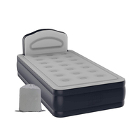 Matelas Gonflable Floqué Pas Cher en Gros avec Pompe Intégrée et Dossier – Lit d'Appoint pour Extérieur, Intérieur et Siège Arrière de Voiture
