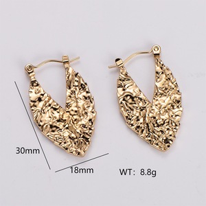 Mirawell High Luxury Hollow <strong>Large</strong> 18K Gold Plated Stainless Steel Earrings Screw Thread Chunky <strong>Hoops</strong> for Wedding Engagement Gift - Product Image 6