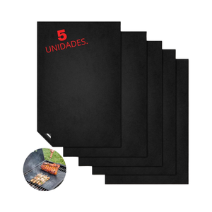Lot de 5 tapis réutilisables <span class=keywords><strong>pour</strong></span> <span class=keywords><strong>four</strong></span> antiadhésif, protection facile à nettoyer, compatible lave-vaisselle, respectueux des mains, 33x40 cm, accessoires <span class=keywords><strong>pour</strong></span> barbecue - Product Image 1