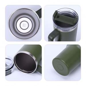 Taza de Café de Viaje con Logotipo Personalizado, 1200 ml, Aislada al Vacío, Doble Pared, Vaso de Acero Inoxidable de 40 oz con Asa, Venta al Por Mayor - Product Image 3