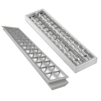 Lampe de calandre en métal 4 pieds 30x120cm réflecteur en aluminium 1.2m lampe de calandre de bureau de plafond 2x36w 2x40w T8 Grille luminaire 30x120