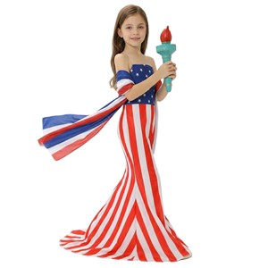 ชุดเครื่องแต่งกายสำหรับเด็กปู่แซมแนวรักชาติ, ชุดการแสดงบนเวทีวันประกาศอิสรภาพธงชาติสหรัฐอเมริกาสำหรับเด็กชายและเด็กหญิง, วันชาติอเมริกา - Product Image 2