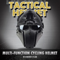 Masque d'Halloween de haute qualité Casque de protection tactique complet avec Rails latéraux ARC Ventilateur de montage NVG