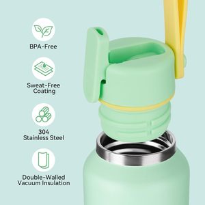 Free Leak Proof Double Wall Vacuum Insulated Stainless Steel Outdoor Sports Water <b>Bottle</b> With Lock Lid - Product Image 2