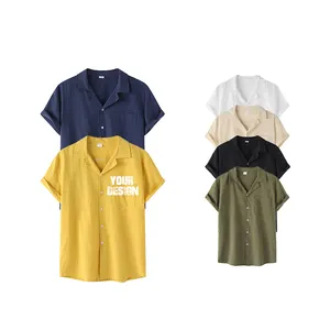 도매 남성 반팔 캐주얼 셔츠 사용자 정의 디자인 T 셔츠 여름 반팔 셔츠 카디건