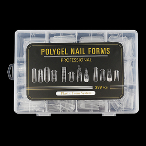 288 pièces/boîte double formes <span class=keywords><strong>faux</strong></span> <span class=keywords><strong>ongles</strong></span> conseils ensembles pour Extension de <span class=keywords><strong>Gel</strong></span> construction rapide <span class=keywords><strong>ongles</strong></span> français moule tampons en Silicone souple outils de manucure - Product Image 3