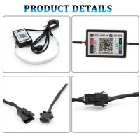 Kit d'anneaux lumineux décoratifs RGB à 360 degrés avec contrôle par application, LED Devil Eyes, lentille de projecteur HID automatique, anneaux de démon, accessoires d'éclairage automobile