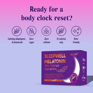 Suplementos de sueño de película delgada oral personalizados profesionales Tira oral antioxidante para adultos Mejora la calidad del sueño - Product Image 5