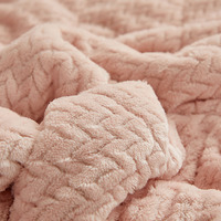 Couverture Polaire Matelassée Double Couche en Flanelle Jacquard Ondulée à Motifs Floraux Unis, Douce et Chaude, pour Toutes Saisons, Vente en Gros