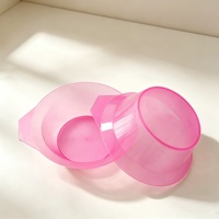 Bol de mélange professionnel rose en plastique de haute qualité, 300 ml, jetable et léger, pour coloration et décoloration capillaire en salon