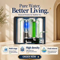 Purificateur d'eau RO sans réservoir AHP-RO-B03 600G sous évier, eau pure, affichage LCD TDS, alerte de durée de vie du filtre, 0,0001 micron, pour maison et hôtel