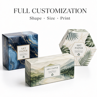 Boîtes cadeaux en papier d'art avec revêtement UV imprimées sur mesure, vente en gros, taille personnalisée, emballage cosmétique pour soins personnels